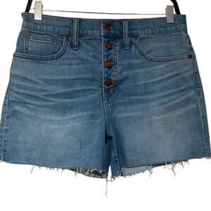 Madewell High-Rise Button-Front Denim Shorts